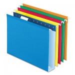 Pendaflex 04152X2 ASST Reinforced 2" Extra Capacity Hanging Folders, 1/5 Tab, Letter, Assorted, 25/Box PFX4152X2ASST