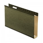 Pendaflex Reinforced 2" Extra Capacity Hanging Folders, Legal, Standard Green, 25/Box PFX4153X2