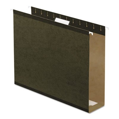 Pendaflex Reinforced 3" Extra Capacity Hanging Folders, Letter, Standard Green, 25/Box PFX4152X3