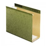 Pendaflex Reinforced 4" Extra Capacity Hanging Folders, Letter, Standard Green, 25/Box PFX4152X4