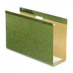 Pendaflex Reinforced 4" Extra Capacity Hanging Folders, Legal, Standard Green, 25/Box PFX4153X4