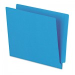 Pendaflex Reinforced End Tab Folders, Two Ply Tab, Letter, Blue, 100/Box PFXH110DBL