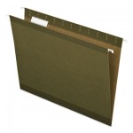 Pendaflex 04152 1/5 Reinforced Hanging File Folders, Letter Size, 1/5-Cut Tab, Standard Green, 25/Box PFX415215