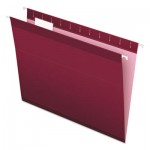 Pendaflex Reinforced Hanging Folders, 1/5 Tab, Letter, Burgundy, 25/Box PFX415215BUR