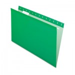 Pendaflex Reinforced Hanging Folders, 1/5 Tab, Legal, Bright Green, 25/Box PFX415315BGR