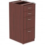 Lorell Relevance Series Mahogany Laminate Office Furniture Storage Cabinet - 4-Drawer 16210