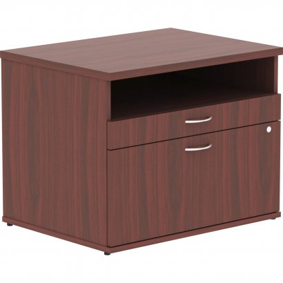 Lorell Relevance Series Mahogany Laminate Office Furniture Credenza - 2-Drawer 16212