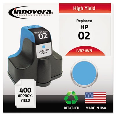 IVR71WN Remanufactured C8771WN (02) Ink, 400 Page-Yield, Cyan IVR71WN