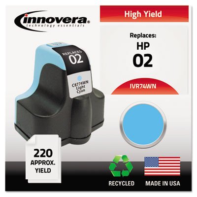 IVR74WN Remanufactured C8774WN (02) Ink, 240 Page-Yield, Light Cyan IVR74WN