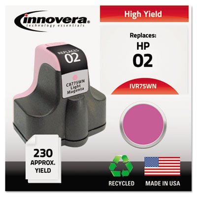 IVR75WN Remanufactured C8775WN (02) Ink, 240 Page-Yield, Light Magenta IVR75WN