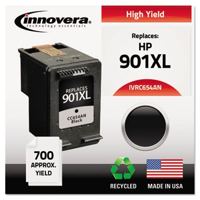 IVRC654AN Remanufactured CC654AN (901XL) Ink, 700 Page-Yield, Black IVRC654AN