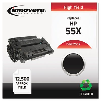 IVRE255X Remanufactured CE255X (55X) Laser Toner, 12500 Yield, Black IVRE255X