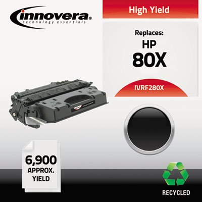 IVRF280X Remanufactured CF280X (80X) High-Yield Toner, 6900 Page-Yield, Black IVRF280X