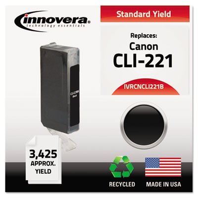 IVRCNCLI221B Remanufactured CLI221 Ink, 3425 Yield, Black IVRCNCLI221B