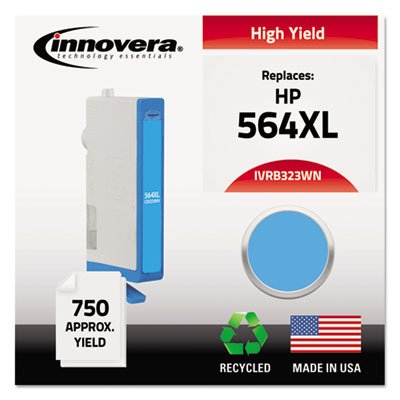 IVRB323WN Remanufactured High-Yield CB323WN (564XL) Ink, 750 Page-Yield, Cyan IVRB323WNC