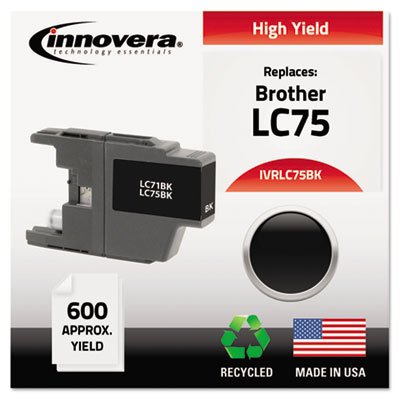 IVRLC75BK Remanufactured High-Yield Ink, Black IVRLC75BK