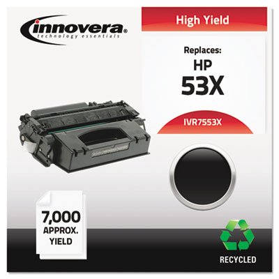 Remanufactured Q7553X (53X) Laser Toner, 7000 Yield, Black IVR7553X