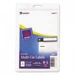 Avery 13943/5440 Removable Multi-Use Labels, Inkjet/Laser Printers, 1.5 x 3, White, 3/Sheet, 50 Sheets/Pack