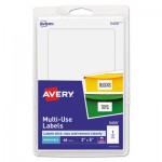 Avery Removable Multi-Use Labels, Inkjet/Laser Printers, 3 x 5, White, 40/Pack, (5450) AVE05450