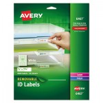 Avery Removable Multi-Use Labels, Inkjet/Laser Printers, 0.5 x 1.75, White, 80/Sheet, 25 Sheets/Pack AVE6467