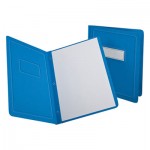 Oxford Report Cover, 3 Fasteners, Panel and Border Cover, Letter, Light Blue, 25/Box OXF52501