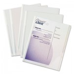 C-Line Report Covers with Binding Bars, Economy Vinyl, Clear, 8 1/2 x 11, 50/BX CLI32457