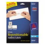 Avery Repositionable Address Labels, Inkjet/Laser, 1 x 2 5/8, White, 750/Box AVE58160