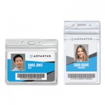 Advantus Resealable ID Badge Holder, Horizontal, 4.13 x 3.75, Clear, 50/Pack AVT75523