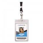 Advantus Resealable ID Badge Holder, Lanyard, Vertical, 3.68 x 5, Clear, 20/Pack AVT91131