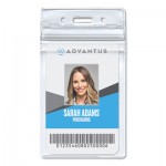 Advantus Resealable ID Badge Holder, Vertical, 3.68 x 5, Clear, 50/Pack AVT75524