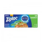Ziploc Resealable Sandwich Bags, 1.2 mil, 6.5" x 5.88", Clear, 480/Carton SJN315882
