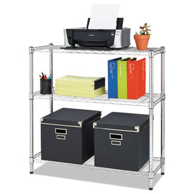 3TRES3614SR Residential Wire Shelving, Three-Shelf, 36w x 14d x 36h, Silver ALESW833614SR