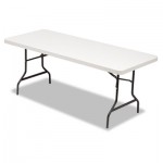 ALE65600 Resin Rectangular Folding Table, Square Edge, 72w x 30d x 29h, Platinum ALE65600