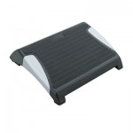 Safco Restease Adjustable Footrest, 15-1/2w x 13-3/4d x 3-1/4 to 5h, Black/Silver SAF2120BL