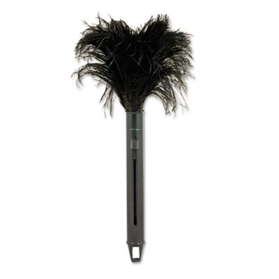 Retractable Feather Duster, Black Plastic Handle Extends 9" to 14 BWK914FD