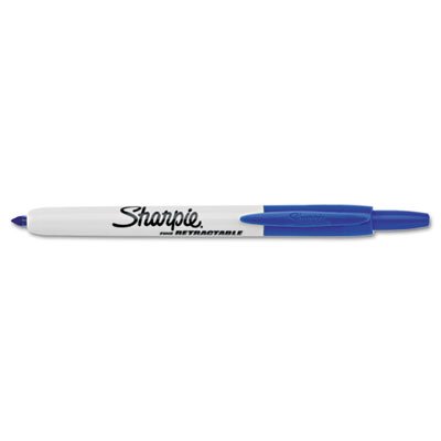 Sharpie Retractable Permanent Marker, Fine Point, Blue SAN32703