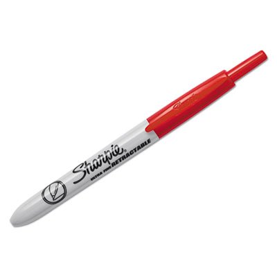 Sharpie Retractable Permanent Marker, Ultra Fine Tip, Red SAN1735791