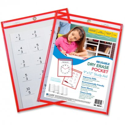 C-Line Reusable Dry Erase Pocket 40814