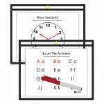 Reusable Dry Erase Pockets, 9 x 12, Black CLI40711