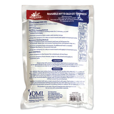 PhysiciansCare by First id Only Reusable Hot/Cold Pack, 8.63" Long, White FAO13462