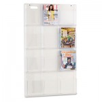 Safco Reveal Clear Literature Displays, 12 Compartments, 30w x 2d x 49h, Clear SAF5602CL