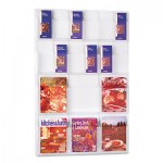 Safco Reveal Clear Literature Displays, 18 Compartments, 30w x 2d x 45h, Clear SAF5600CL