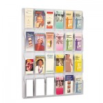 Safco Reveal Clear Literature Displays, 24 Compartments, 30w x 2d x 41h, Clear SAF5601CL