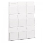 Safco Reveal Clear Literature Displays, Nine Compartments, 30w x 2d x 36-3/4h, Clear SAF5603CL