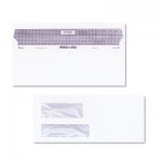 Quality Park Reveal-N-Seal Double Window Invoice Envelope, Self-Adhesive, White, 500/Box QUA67529