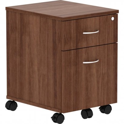 Lorell Revelance Walnut Laminate Mobile Pedestal 16230