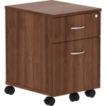 Lorell Revelance Walnut Laminate Mobile Pedestal 16230