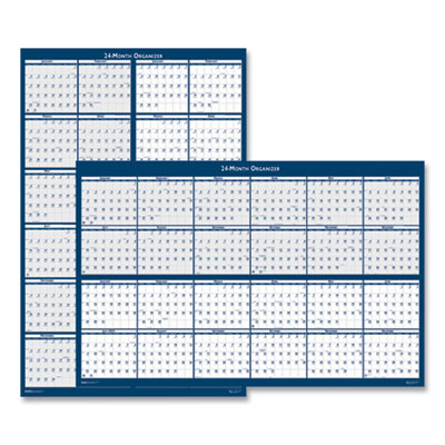 House of Doolittle Reversible/Erasable Two Year Wall Calendar, 24 x 37, Blue, 2021-2022 HOD3964