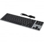 Matias RGB Backlit Wired Aluminum Tenkeyless Keyboard for Mac - Space Gray FK308LB