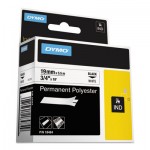 DYMO Rhino Permanent Poly Industrial Label Tape, 3/4" x 18 ft, White/Black Print DYM18484